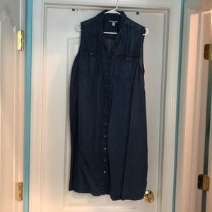 Summer maternity denim dress